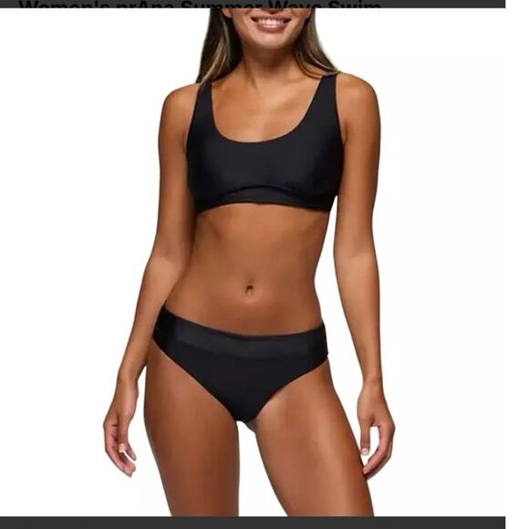 NWT Prana Summer Wave Black Swimsuit Bottoms Size Small - Picture 1 of 6